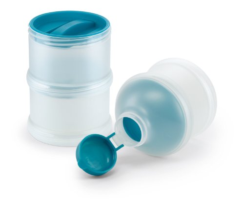 NUK Milchpulver-Portionierer, BPA-frei, 3 Stück, (petrol Farbe)