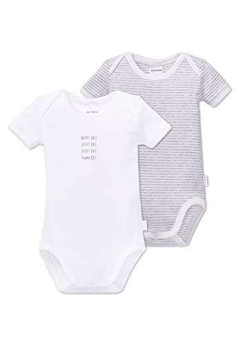 Schiesser Baby-Jungen 2pack Bodies 1/2' Body, Mehrfarbig (White Sortiert 1 901), 104 (2er Pack)