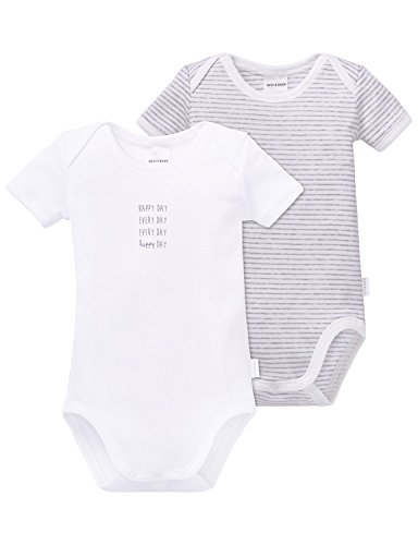 Schiesser Baby-Jungen 2pack Bodies 1/2' Body, Mehrfarbig (White Sortiert 1 901), 104 (2er Pack)