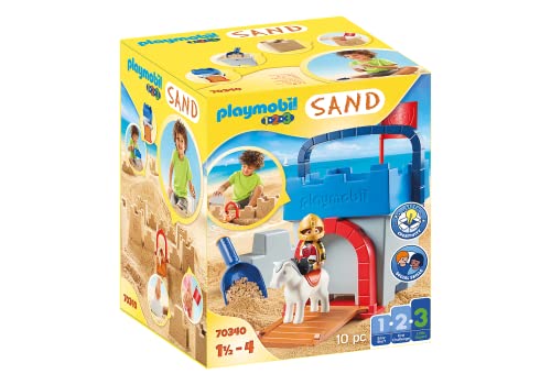PLAYMOBIL 1.2.3 Sand 70340 Kreativset Sandburg, Ab 1,5 bis 4 Jahre