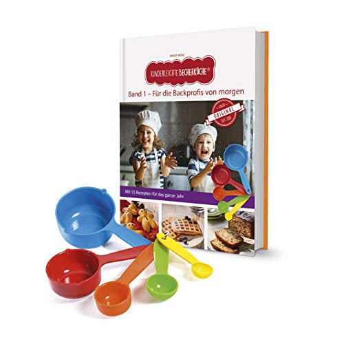 Kinderleichte Becherküche: Band 1 (2. Auflage 2020) 'Für die Backprofis von morgen' | Backset inklusive 5 bunten Messbechern | Mit 15 leckeren Rezepten rund ums Jahr