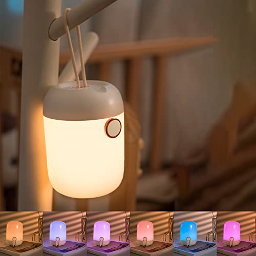 Lenudar LED Nachtlicht Baby Kinder Stilllicht Nachtlampe für Stillen und Wickeln, Nachttischlampe kinder touch dimmbar mit RGB Farbwechselfunktion