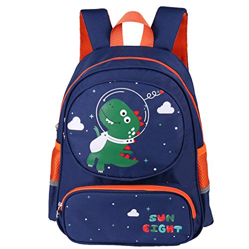 Dokin Children's Backpack - Boys Girls School Backpacks Primary School Nursery Daypack Animal Bag for 5-12 Years, Navy dinosaur, Einheitsgröße