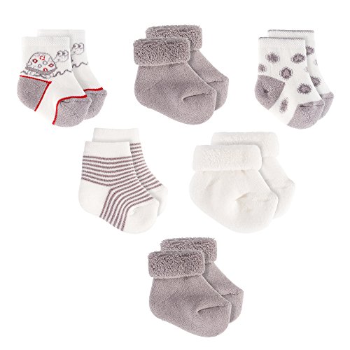 Jacobs Babymoden Baby Socken Erstlings-Söckchen - Erstlingssocken 6er Pack (0-3 Monate) Baumwolle, schadstoffgeprüft - Schildkröte Beige