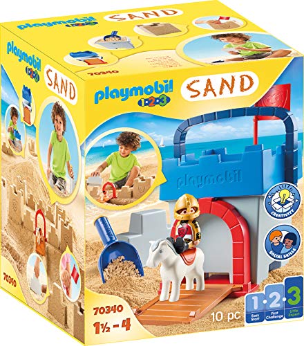 PLAYMOBIL-1.2.3 Sand 70340 Kreativset 'Sandburg', Ab 1,5 bis 4 Jahre