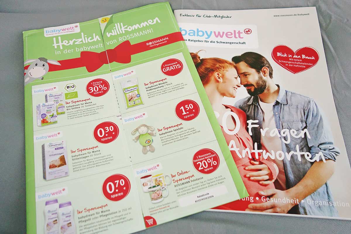 Herzlich willkommen in der babywelt von Rossmann Brief in dem Briefkasten Bild 2