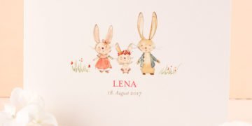 Hübsche Papeterie zur Geburt von Rosemood