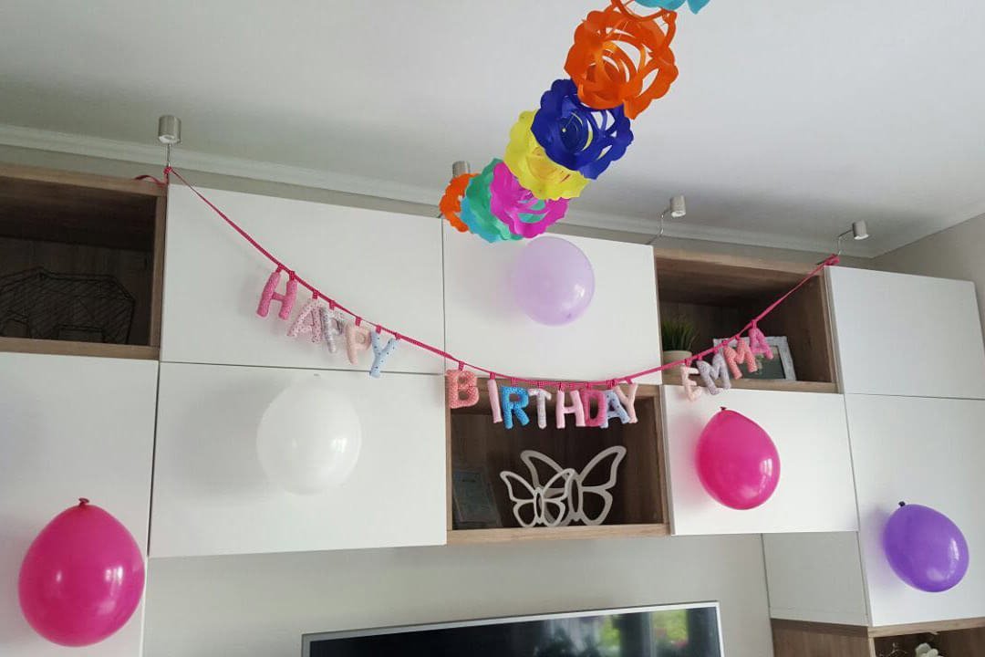 Die Dekoration zu Emmas ersten Geburtstag