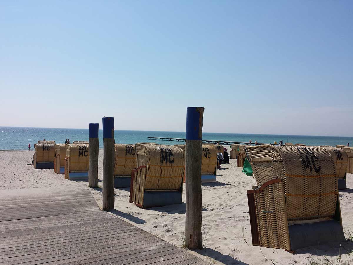 Strandkörbe am Südstrand auf Fehmarn