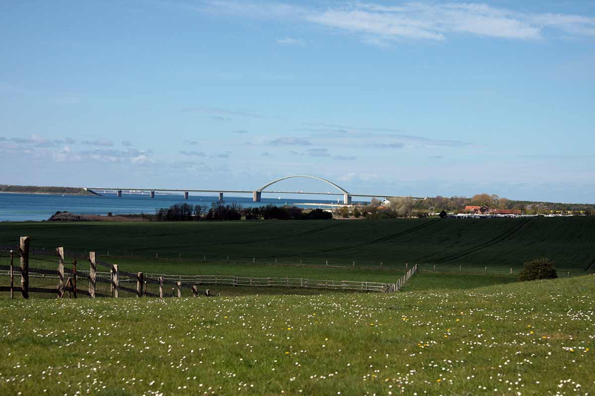 Blick auf die Fehmarn Brücke