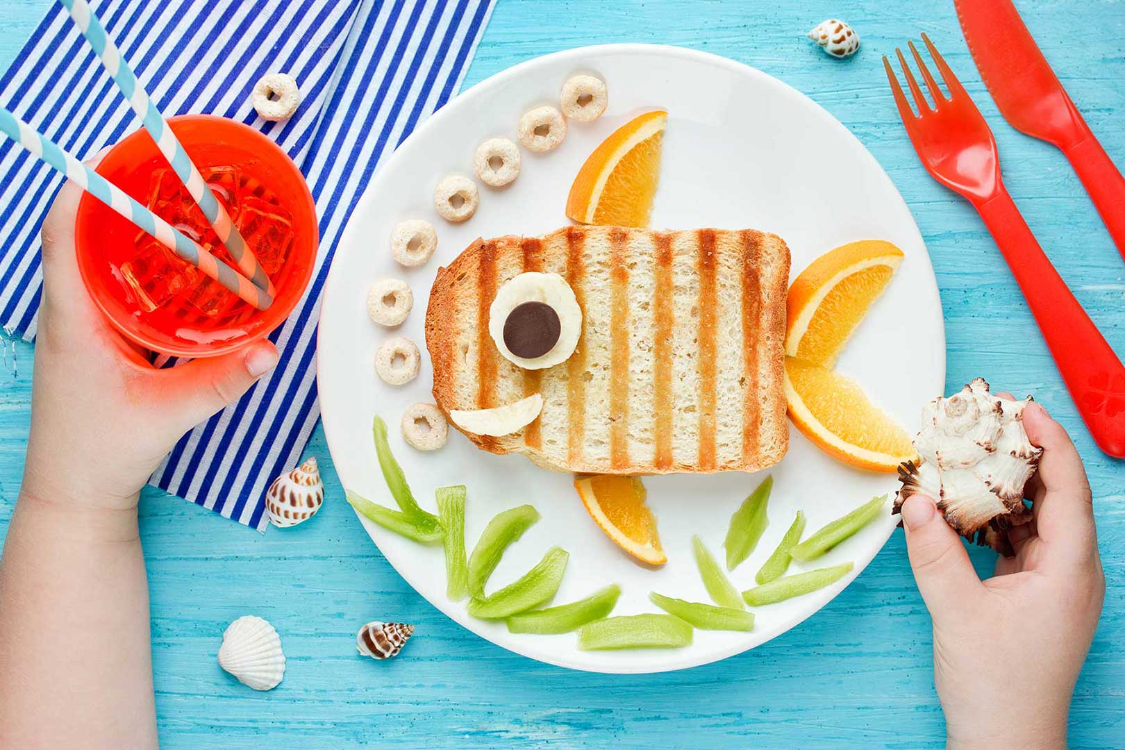 Toastfisch mit Orangenflossen