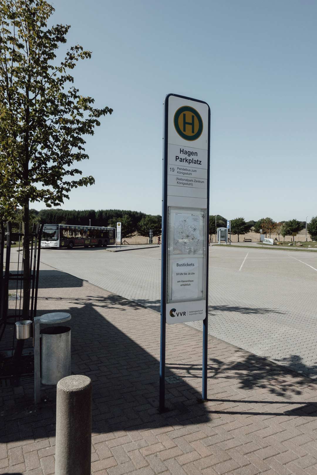 Haltestelle vom Shuttle-Bus zum Königsstuhl