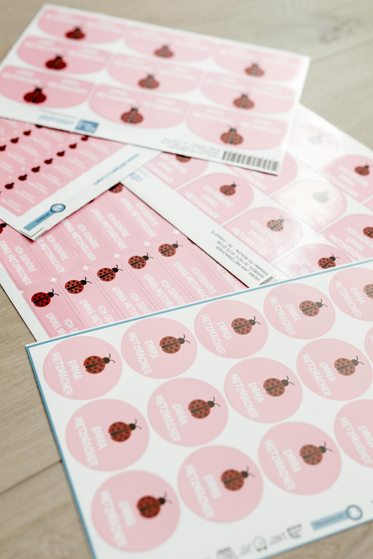 Personalisierte Namenssticker als Bundle für Kita und Kindergarten