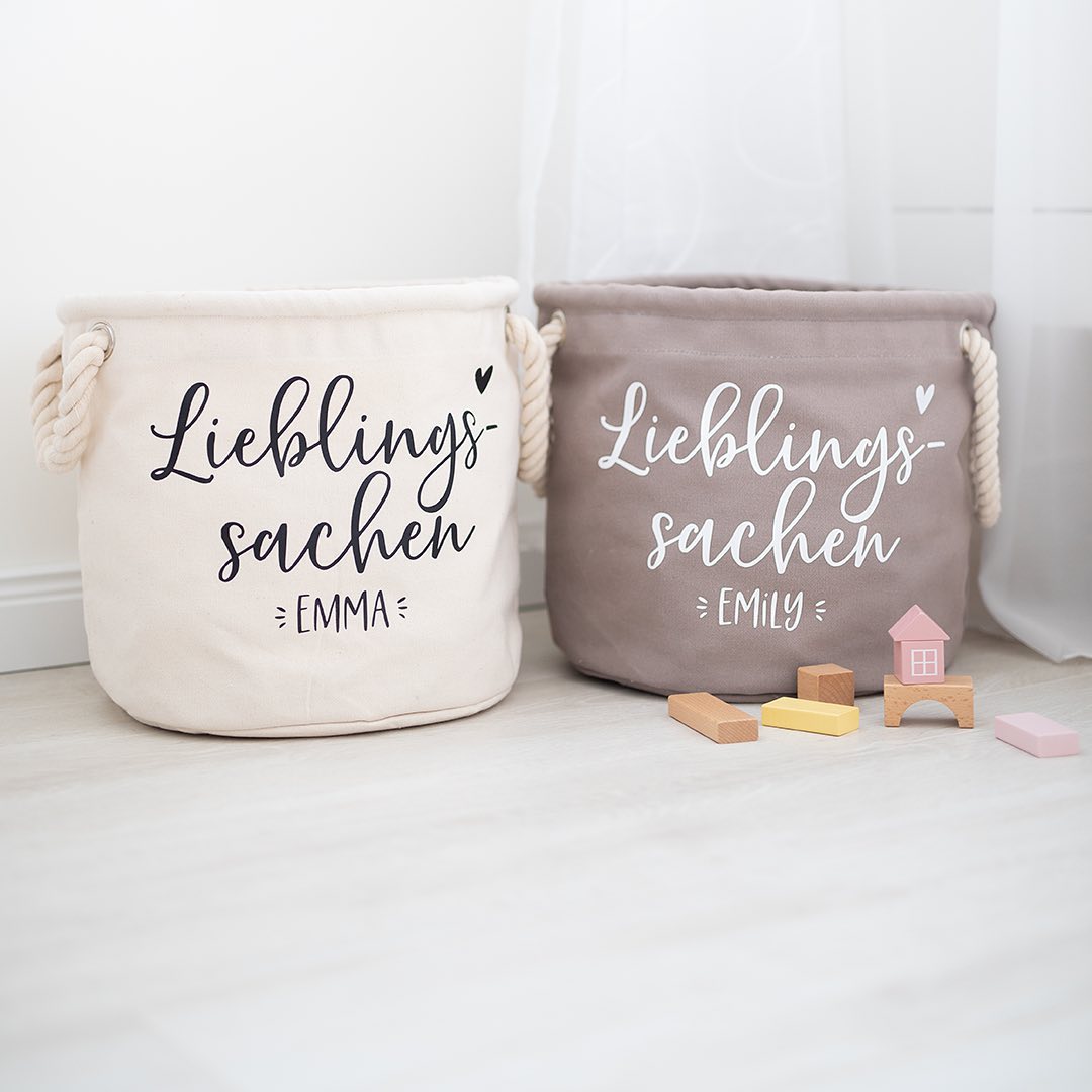 Personalisierte Aufbewahrungskörbe